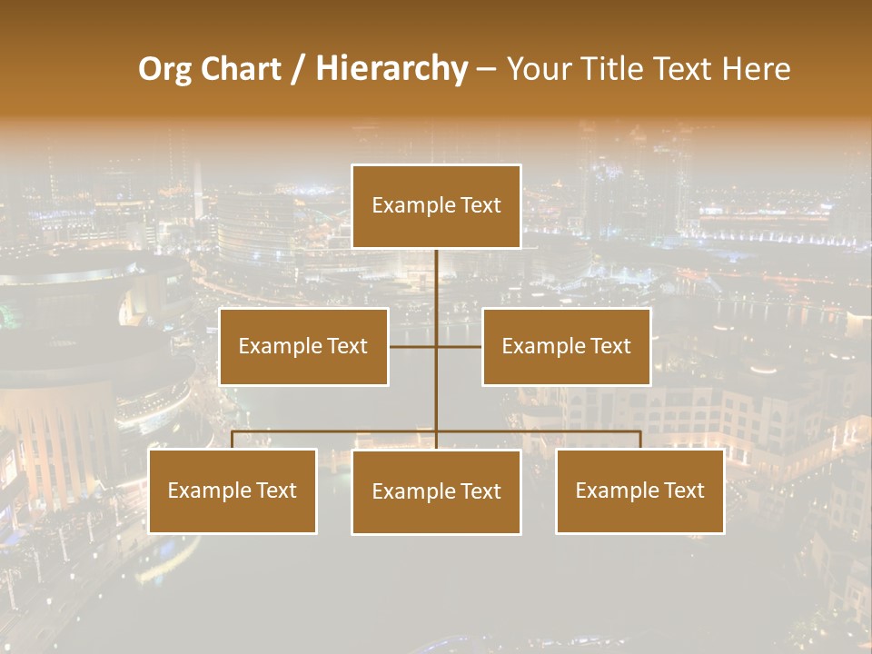 Lake Dubai Illumination PowerPoint Template