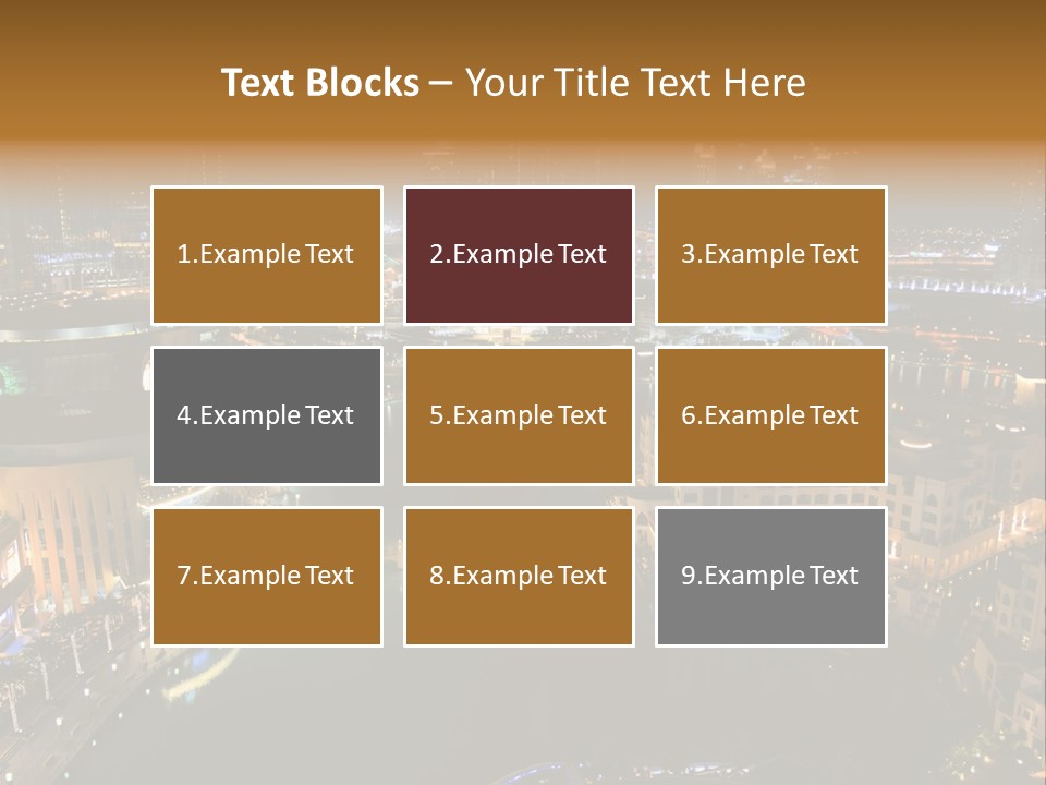 Lake Dubai Illumination PowerPoint Template