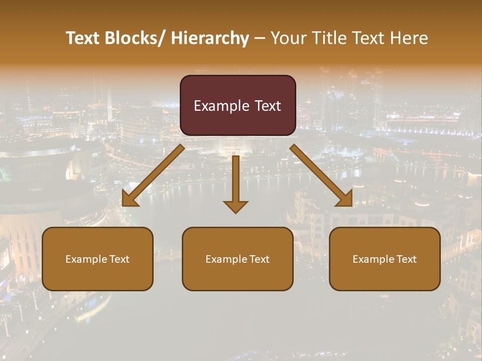 Lake Dubai Illumination PowerPoint Template