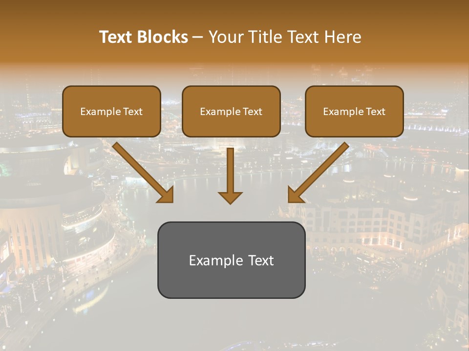 Lake Dubai Illumination PowerPoint Template