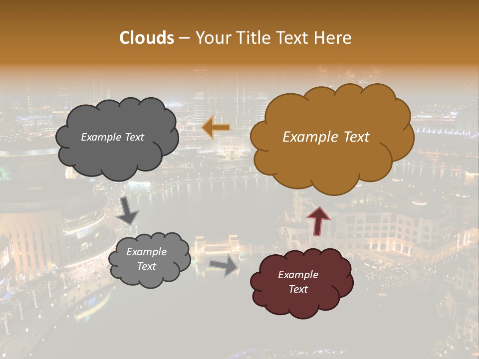 Lake Dubai Illumination PowerPoint Template