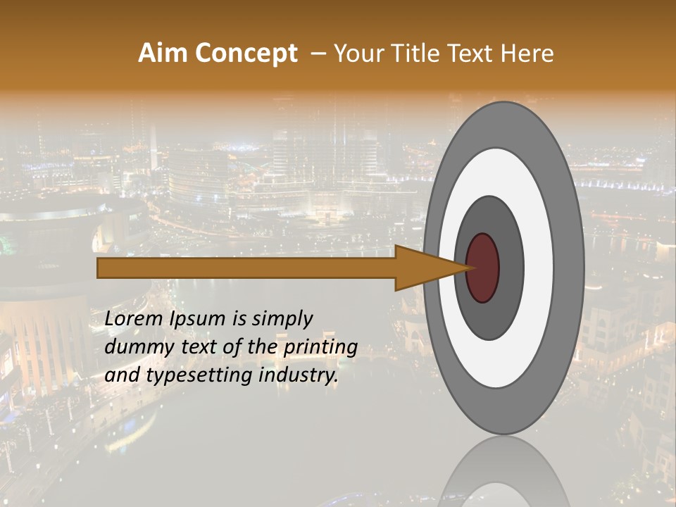 Lake Dubai Illumination PowerPoint Template