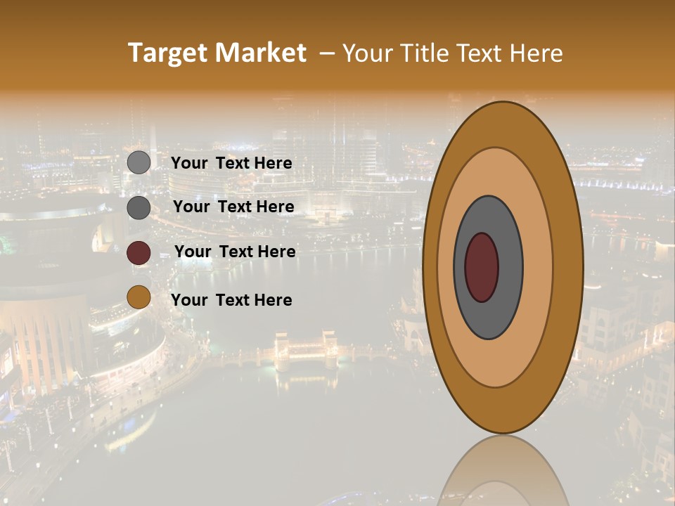 Lake Dubai Illumination PowerPoint Template