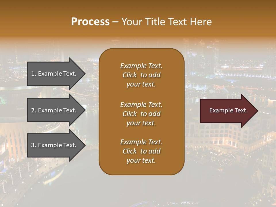 Lake Dubai Illumination PowerPoint Template