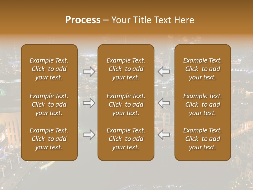 Lake Dubai Illumination PowerPoint Template