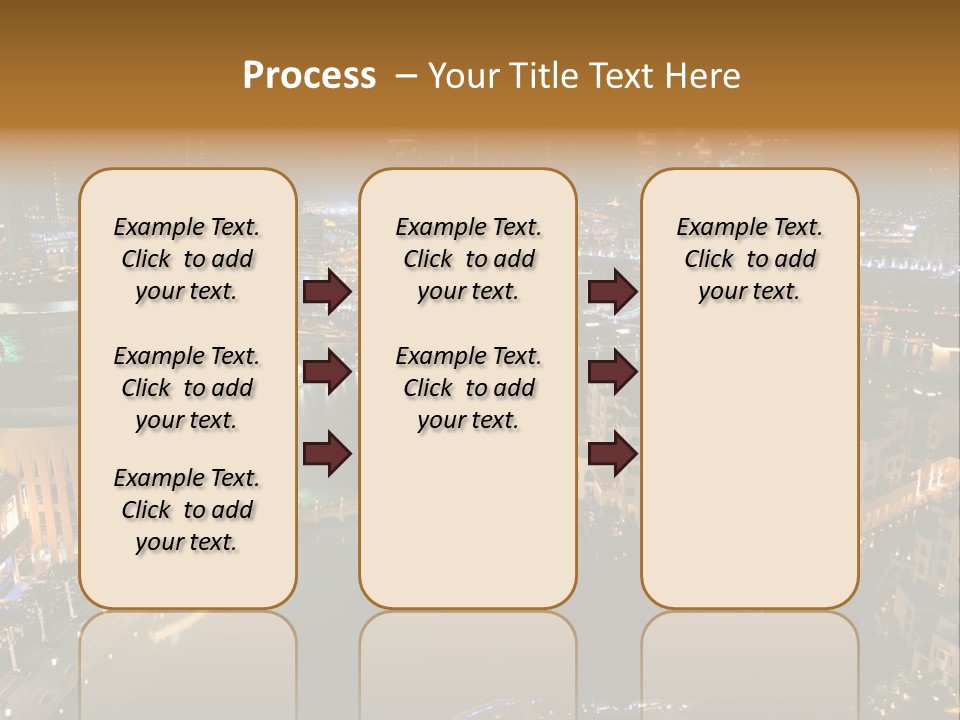 Lake Dubai Illumination PowerPoint Template