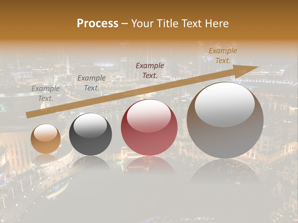 Lake Dubai Illumination PowerPoint Template