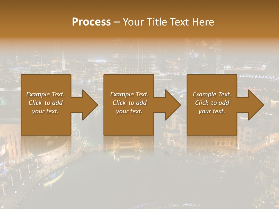 Lake Dubai Illumination PowerPoint Template