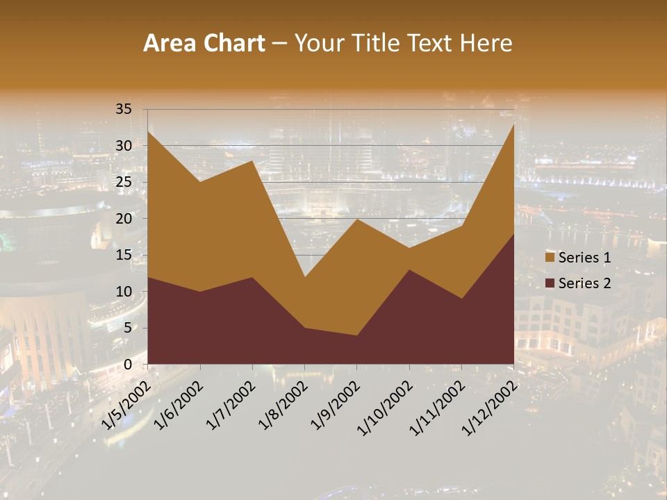 Lake Dubai Illumination PowerPoint Template