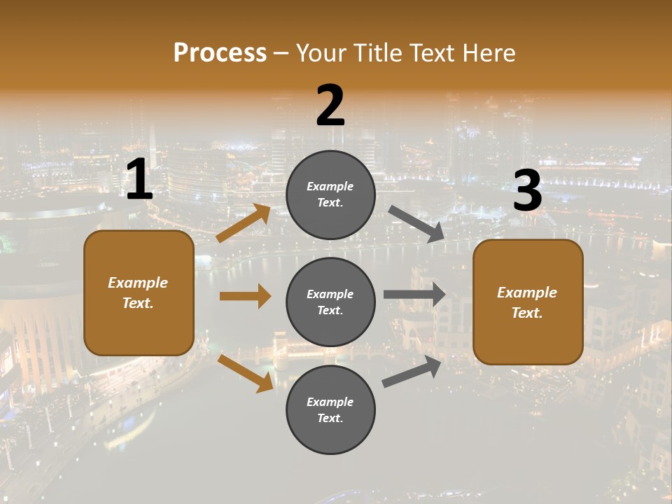 Lake Dubai Illumination PowerPoint Template