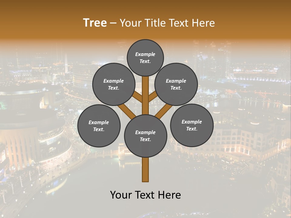 Lake Dubai Illumination PowerPoint Template