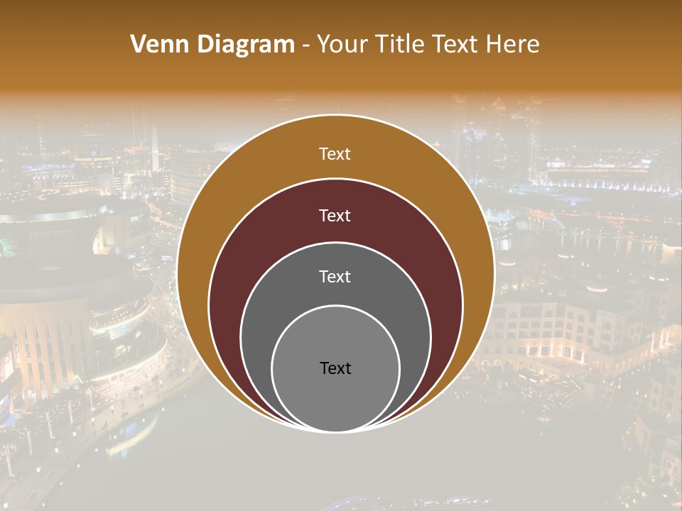 Lake Dubai Illumination PowerPoint Template