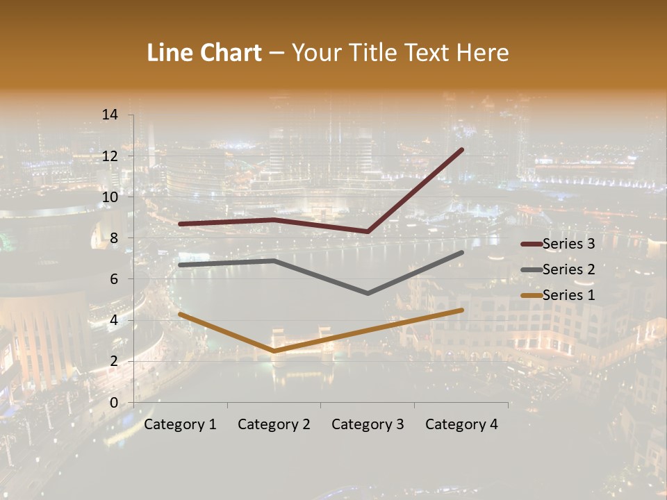 Lake Dubai Illumination PowerPoint Template