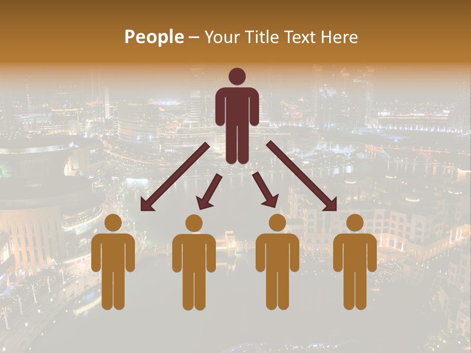 Lake Dubai Illumination PowerPoint Template