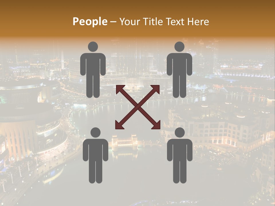 Lake Dubai Illumination PowerPoint Template