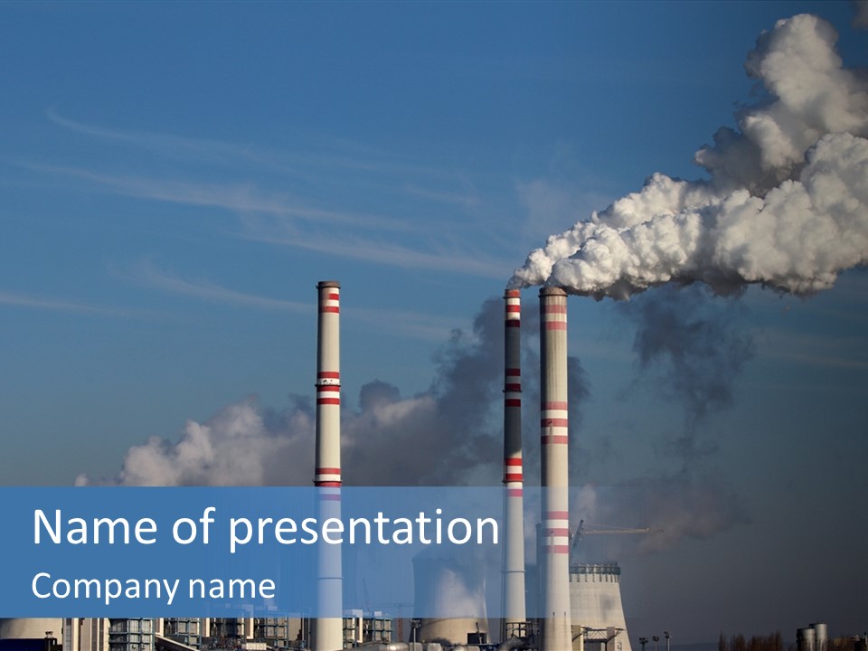 Exhaust Carbon Electricity PowerPoint Template