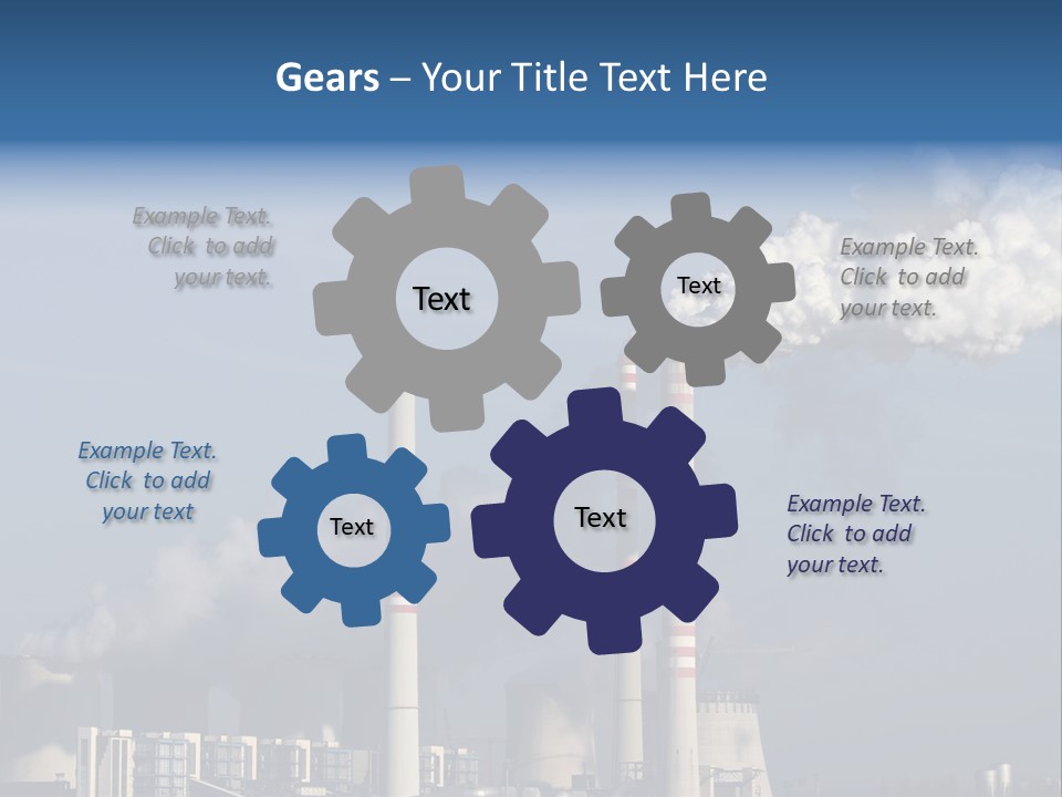 Exhaust Carbon Electricity PowerPoint Template