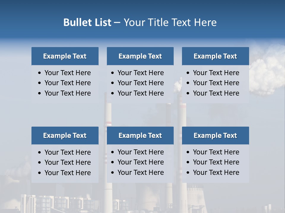 Exhaust Carbon Electricity PowerPoint Template