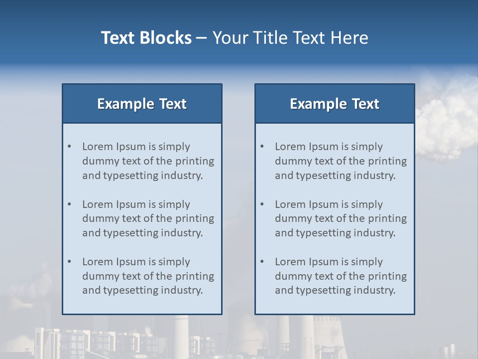 Exhaust Carbon Electricity PowerPoint Template