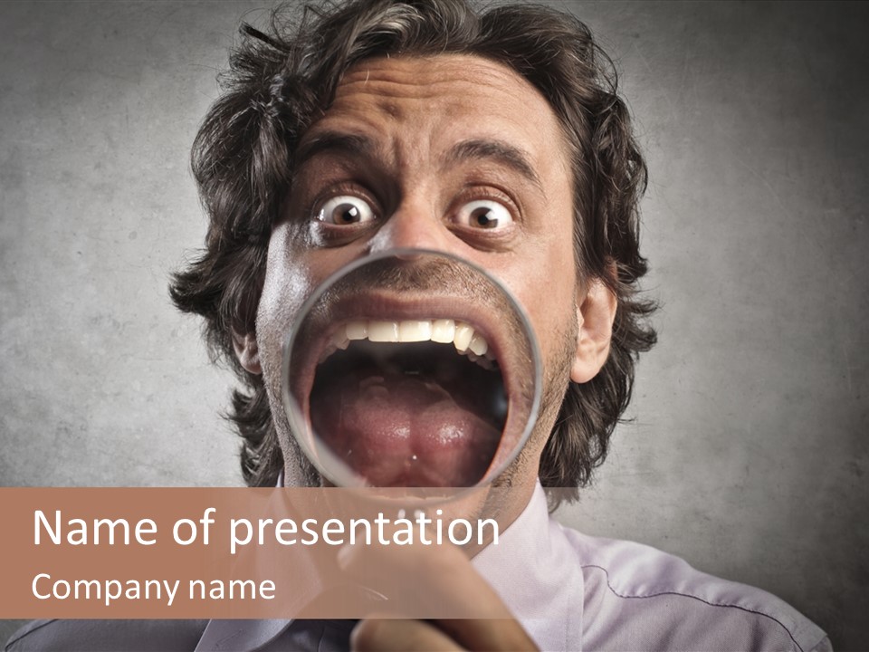 Bisinessman Caucasian Worker PowerPoint Template