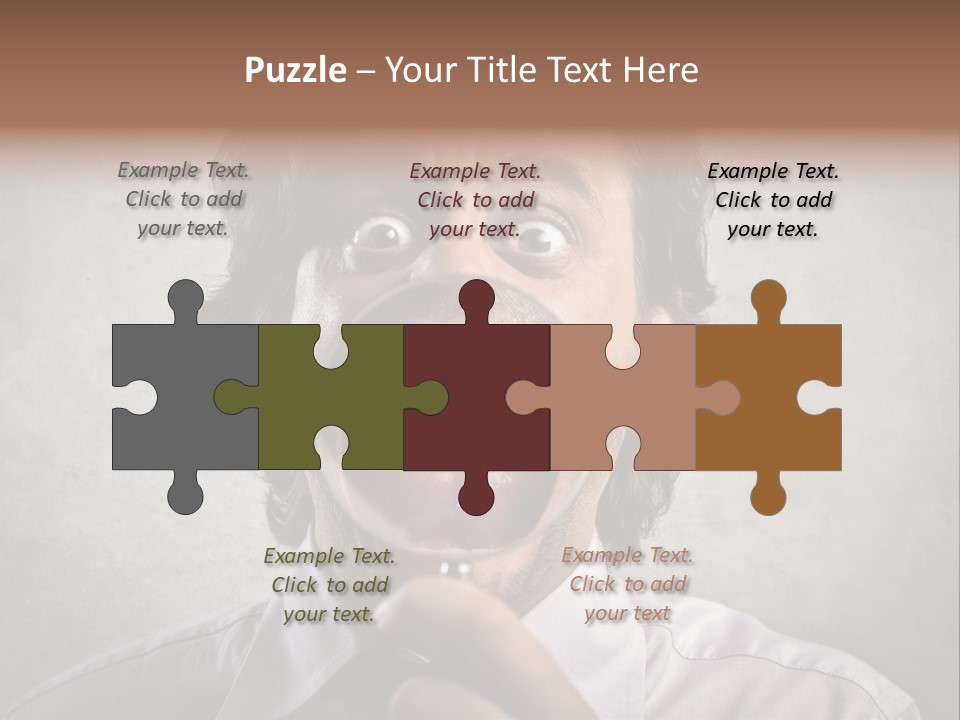 Bisinessman Caucasian Worker PowerPoint Template