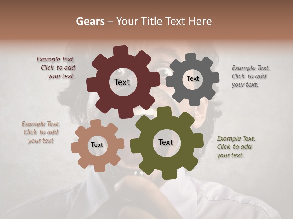 Bisinessman Caucasian Worker PowerPoint Template