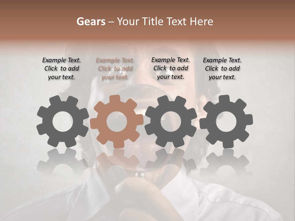 Bisinessman Caucasian Worker PowerPoint Template