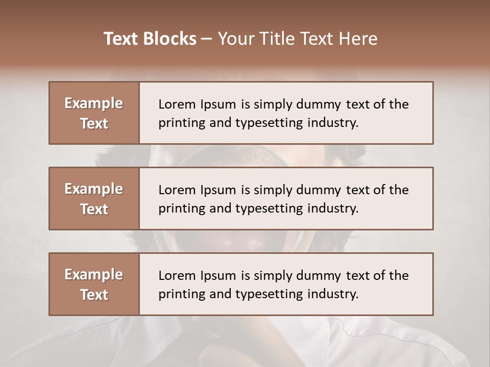 Bisinessman Caucasian Worker PowerPoint Template