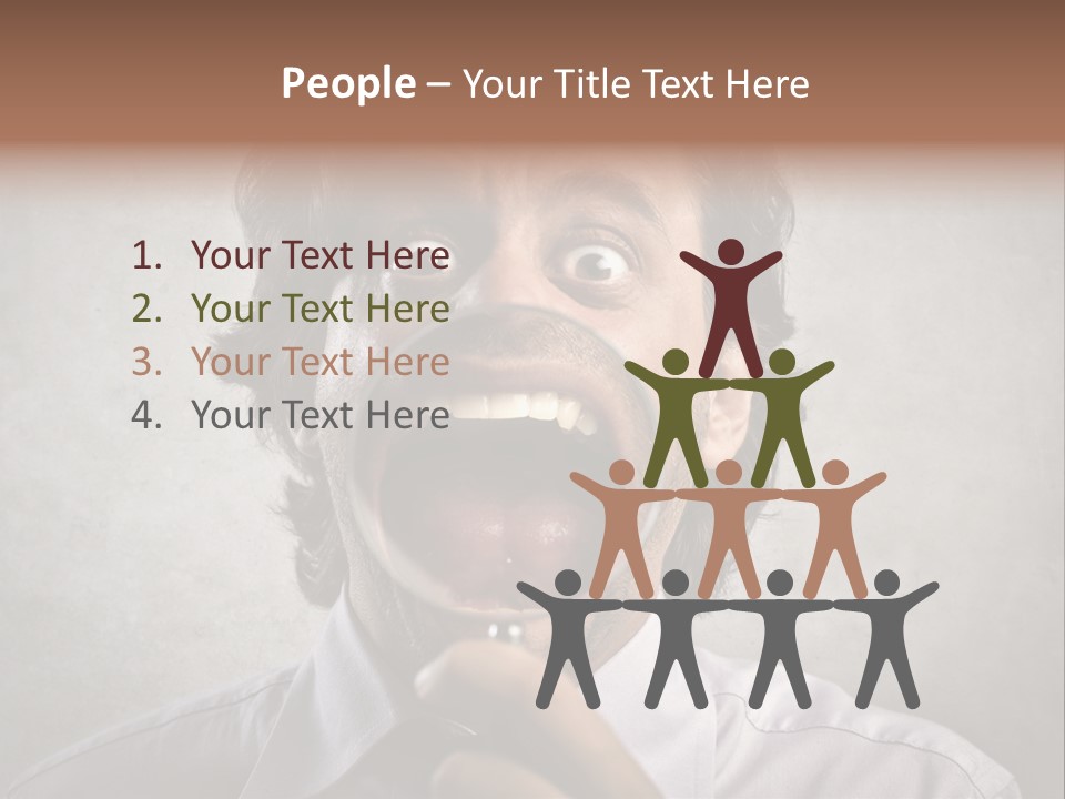 Bisinessman Caucasian Worker PowerPoint Template