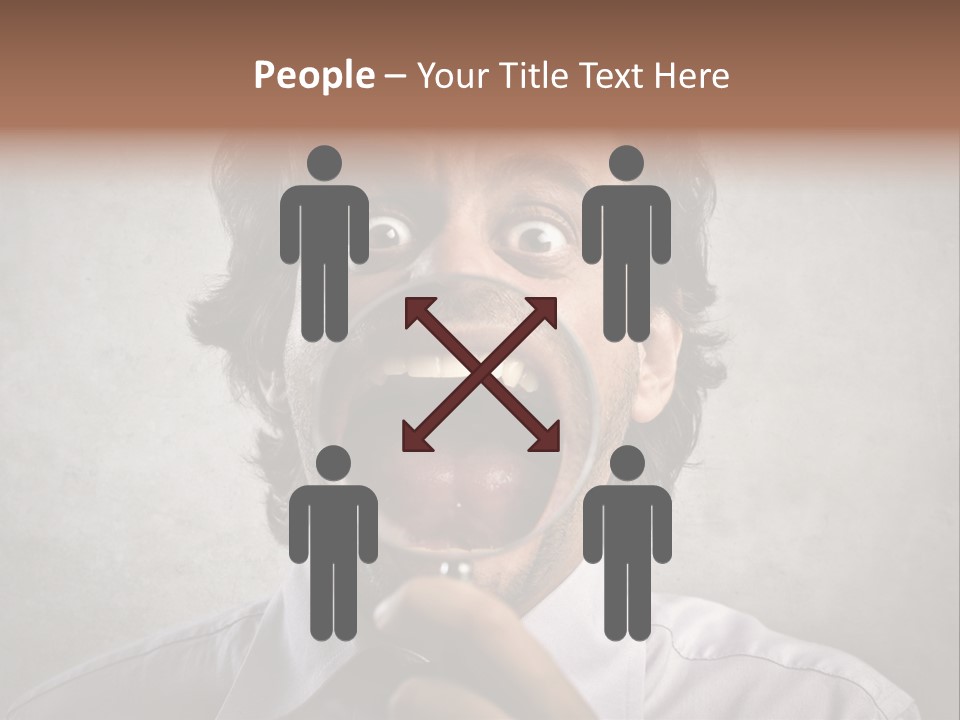 Bisinessman Caucasian Worker PowerPoint Template