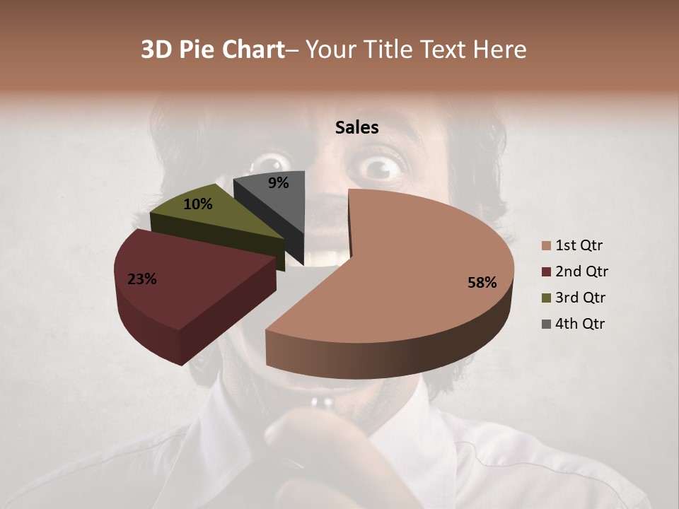 Bisinessman Caucasian Worker PowerPoint Template