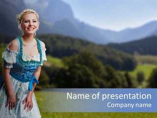 Dress Spring Smile PowerPoint Template