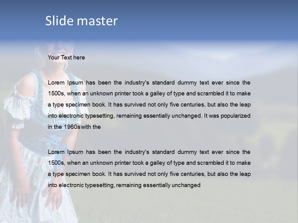 Dress Spring Smile PowerPoint Template