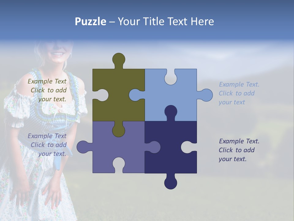 Dress Spring Smile PowerPoint Template