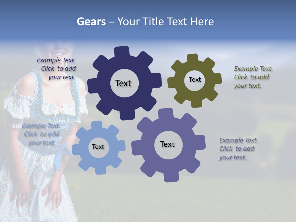 Dress Spring Smile PowerPoint Template