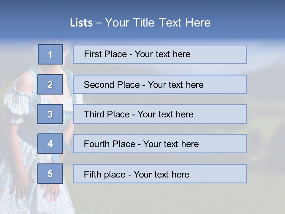 Dress Spring Smile PowerPoint Template