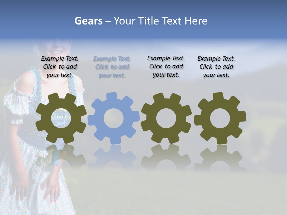 Dress Spring Smile PowerPoint Template