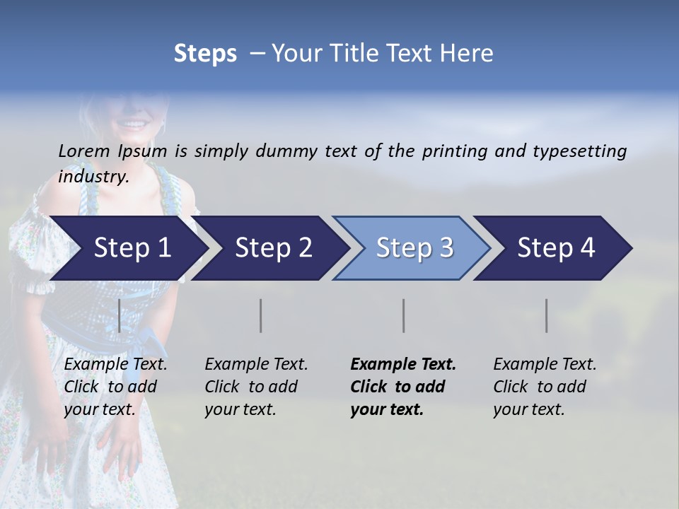 Dress Spring Smile PowerPoint Template