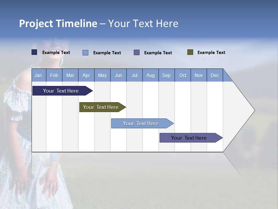 Dress Spring Smile PowerPoint Template