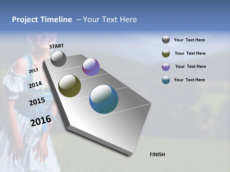 Dress Spring Smile PowerPoint Template