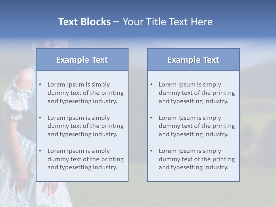 Dress Spring Smile PowerPoint Template