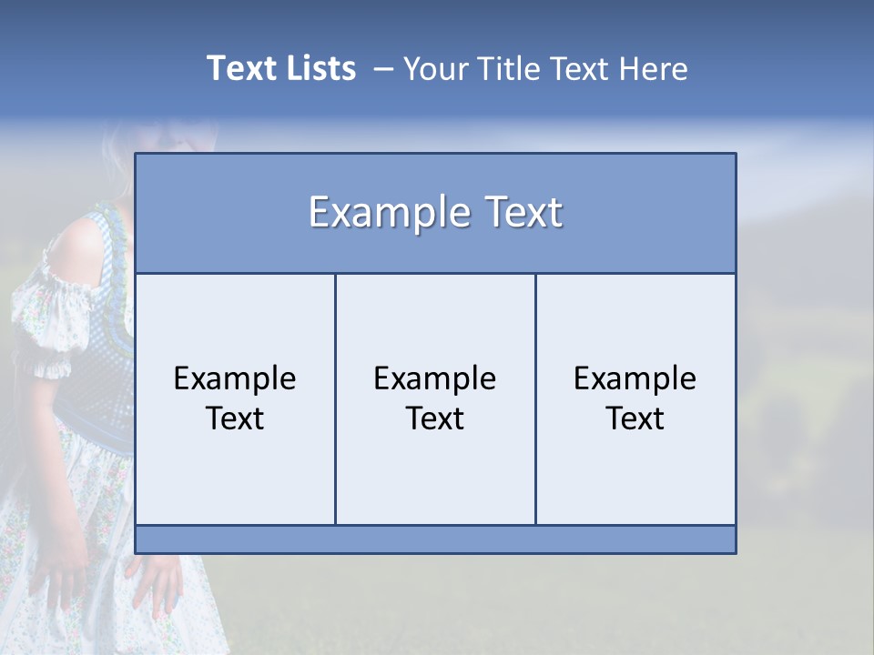 Dress Spring Smile PowerPoint Template