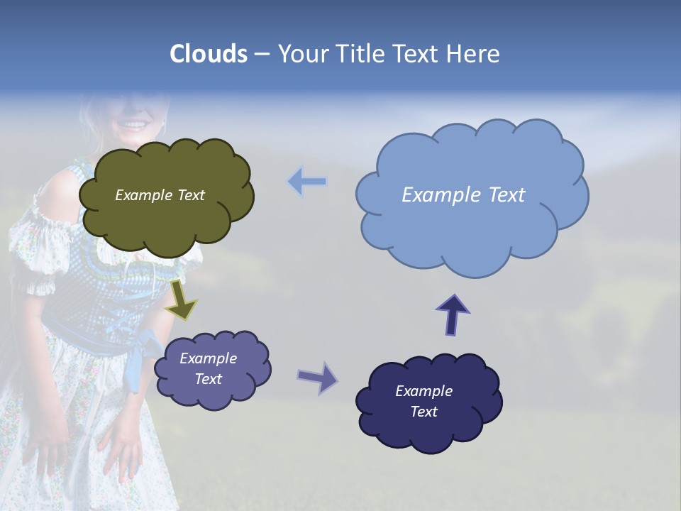 Dress Spring Smile PowerPoint Template