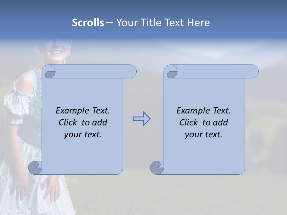 Dress Spring Smile PowerPoint Template