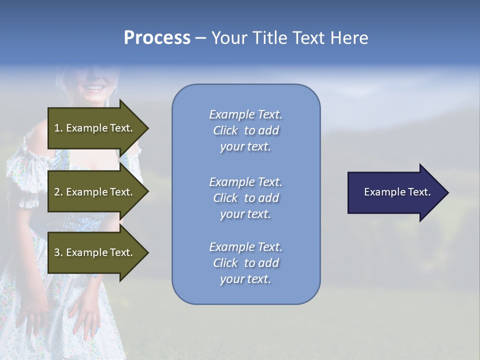 Dress Spring Smile PowerPoint Template