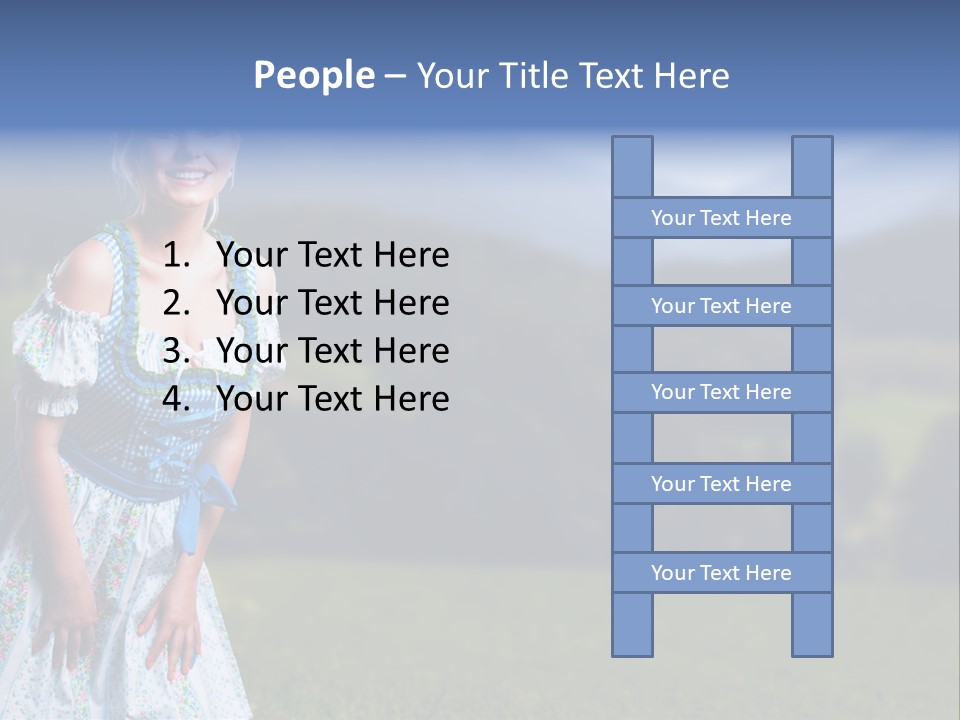 Dress Spring Smile PowerPoint Template