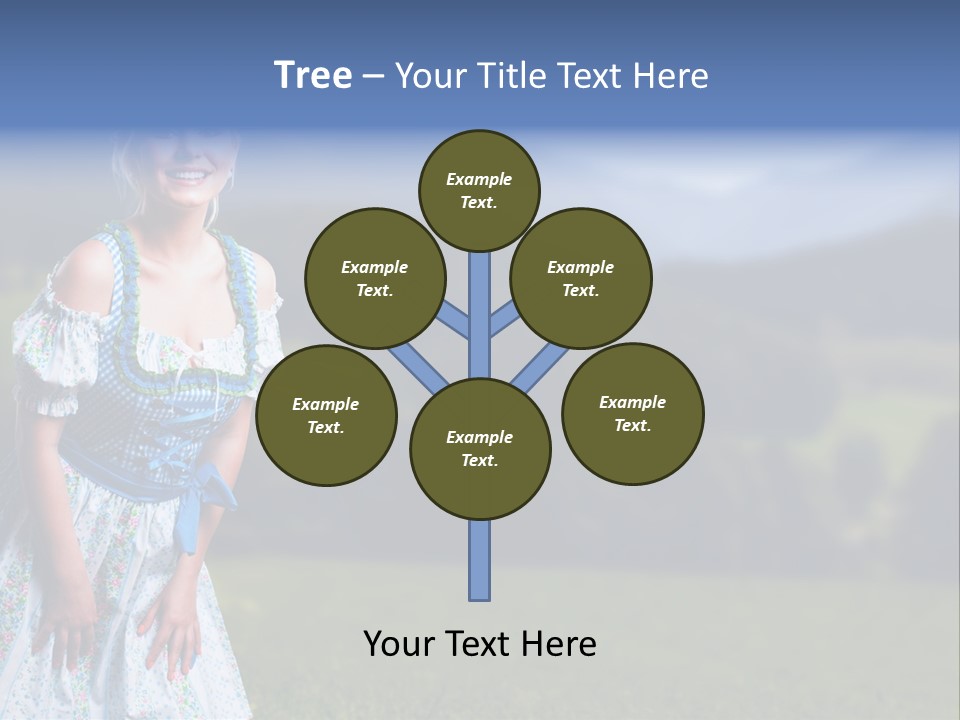 Dress Spring Smile PowerPoint Template