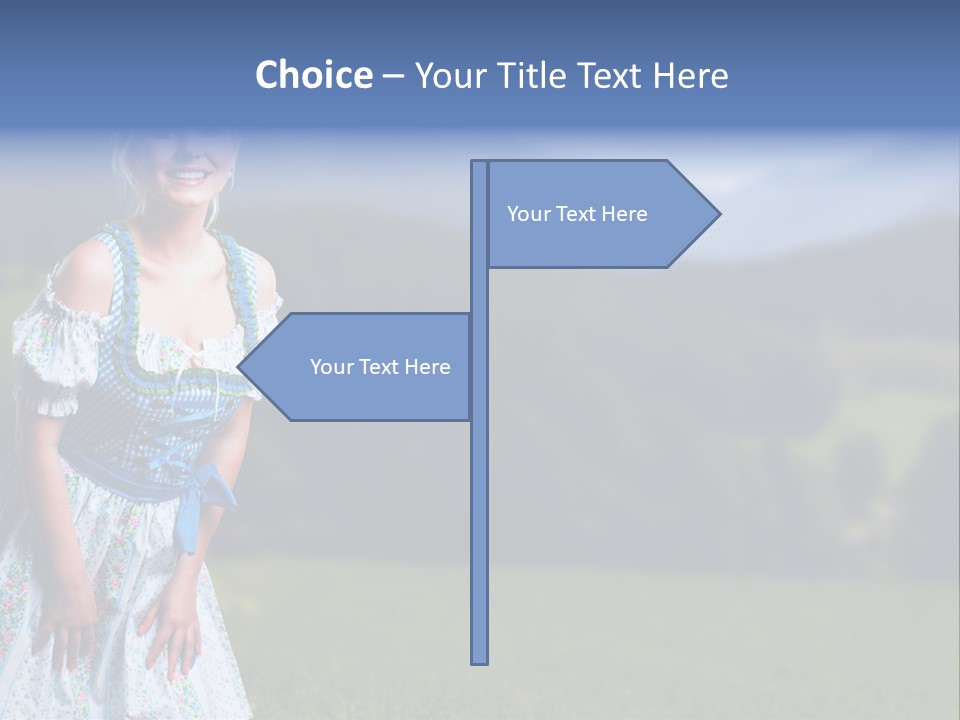 Dress Spring Smile PowerPoint Template