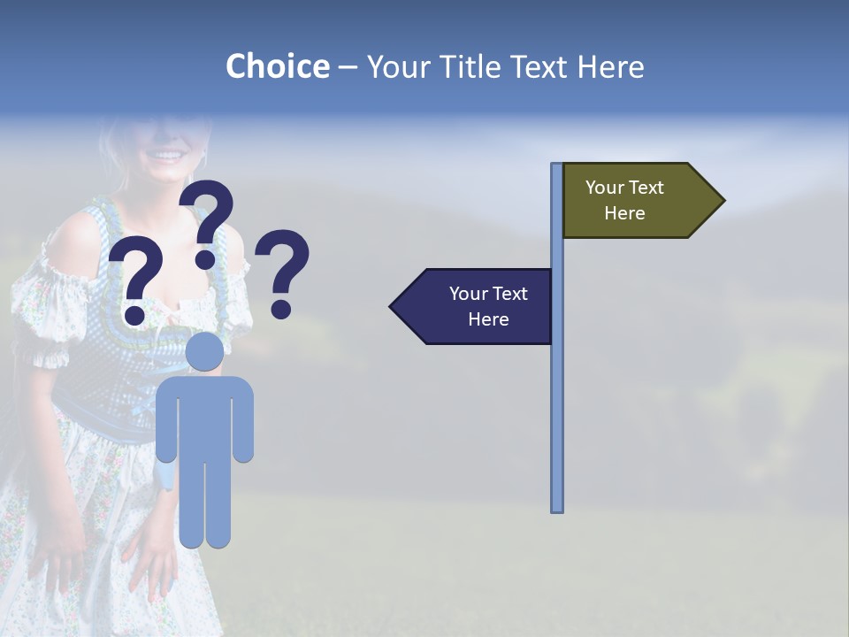 Dress Spring Smile PowerPoint Template