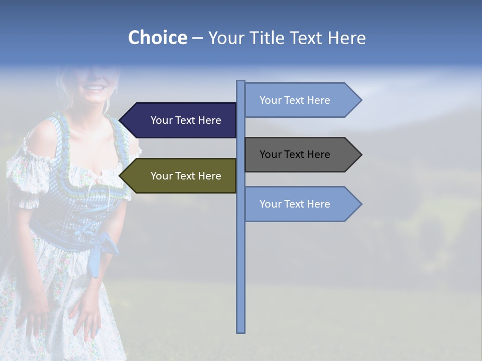 Dress Spring Smile PowerPoint Template